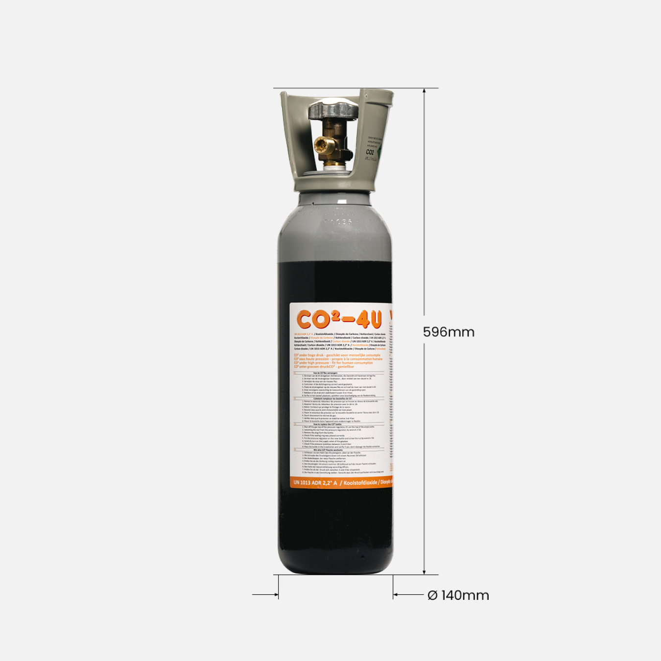4 kg gas CO² voeding staal