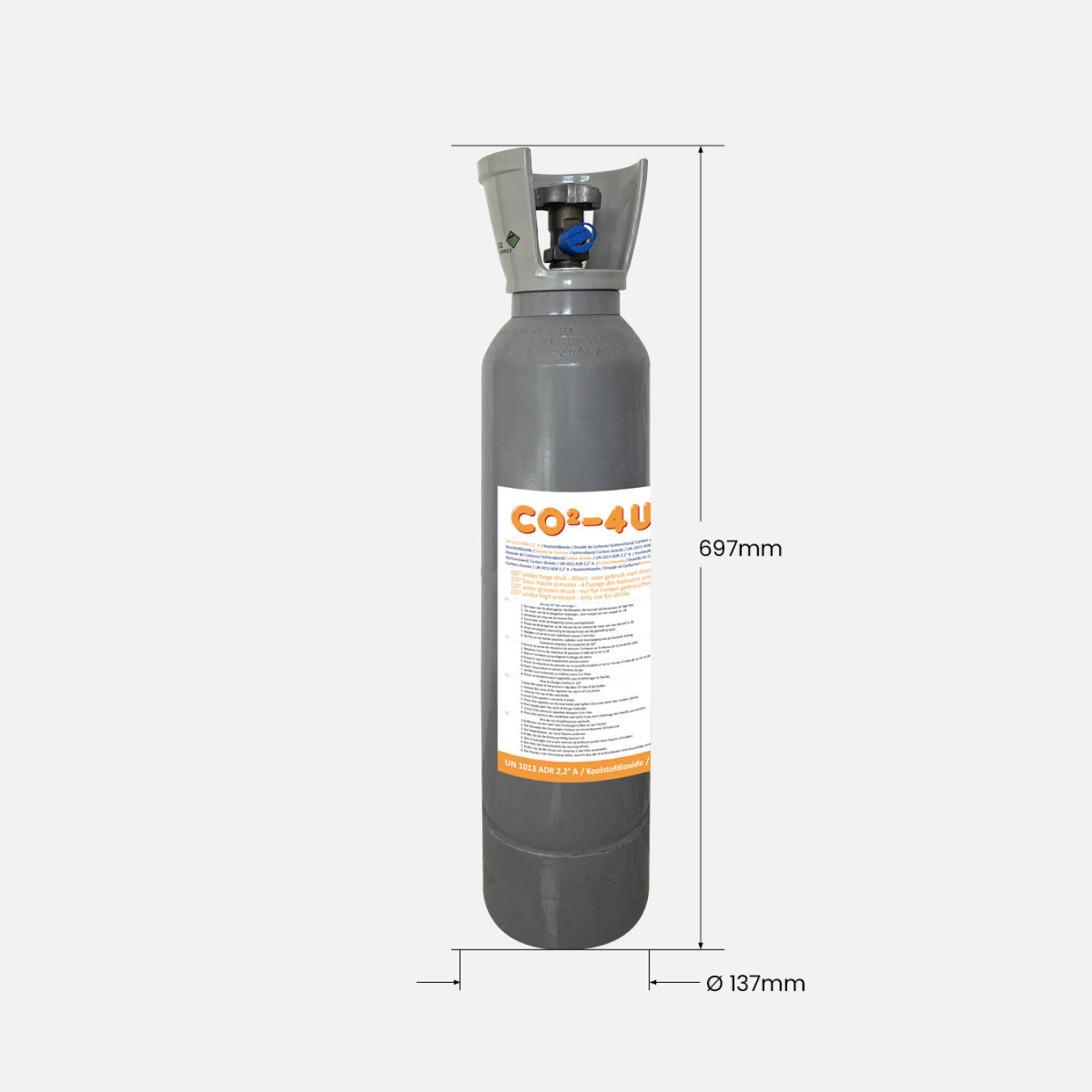 5 kg gas CO² voeding staal