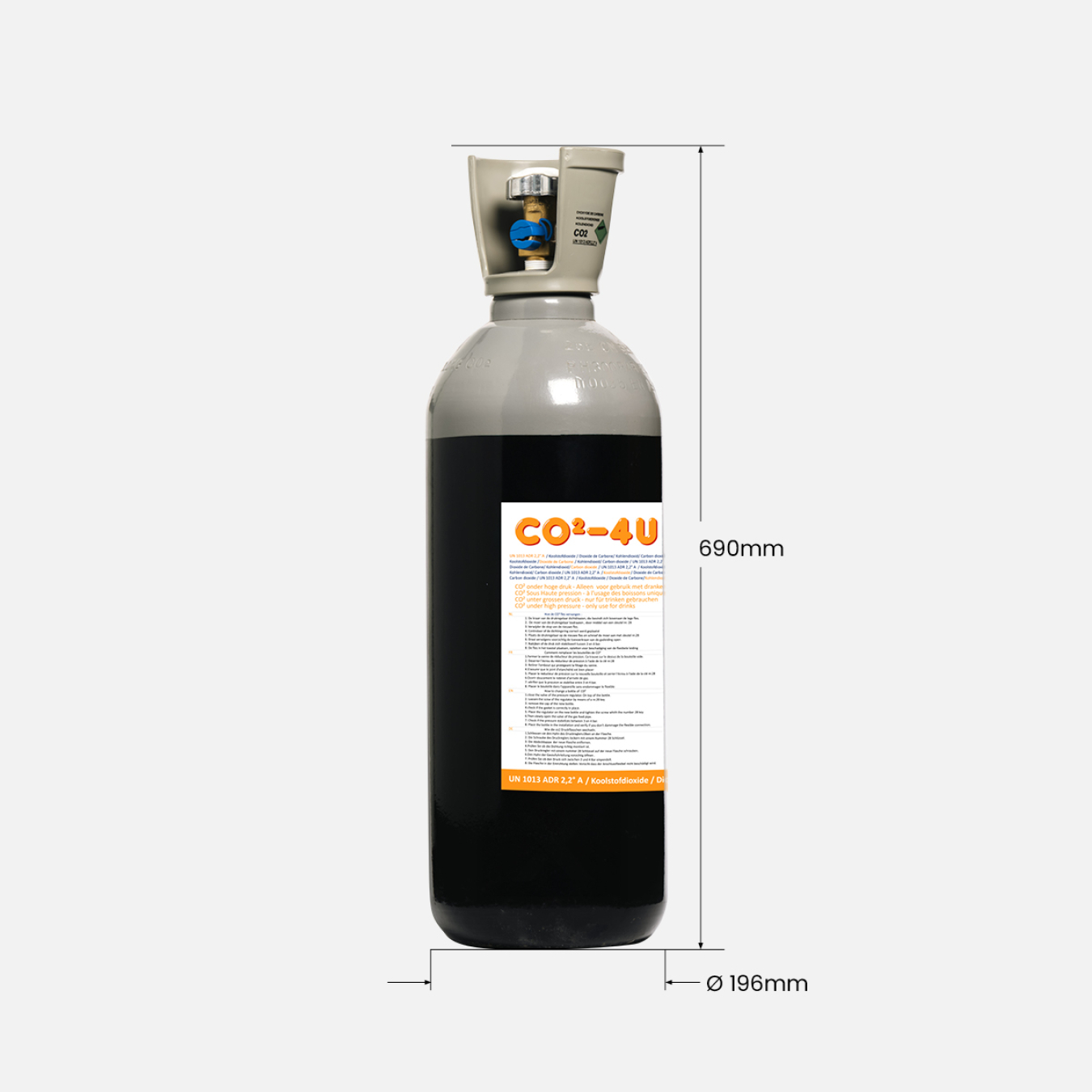 10 kg gas CO² voeding staal