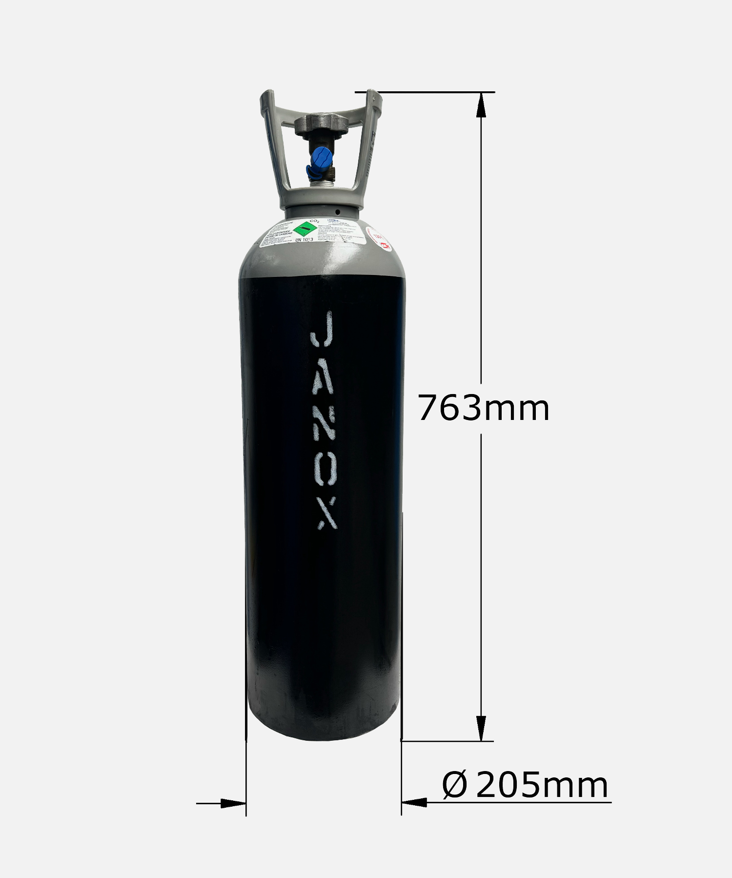 10 kg gas CO² voeding aluminium