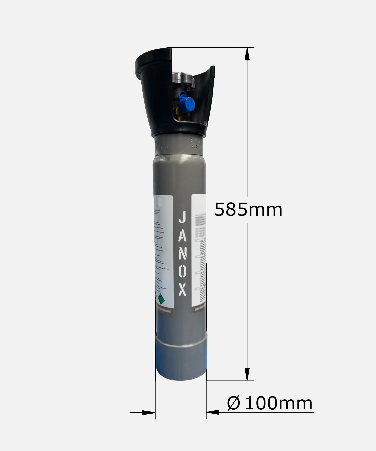 2 kg gas CO² voeding staal lang