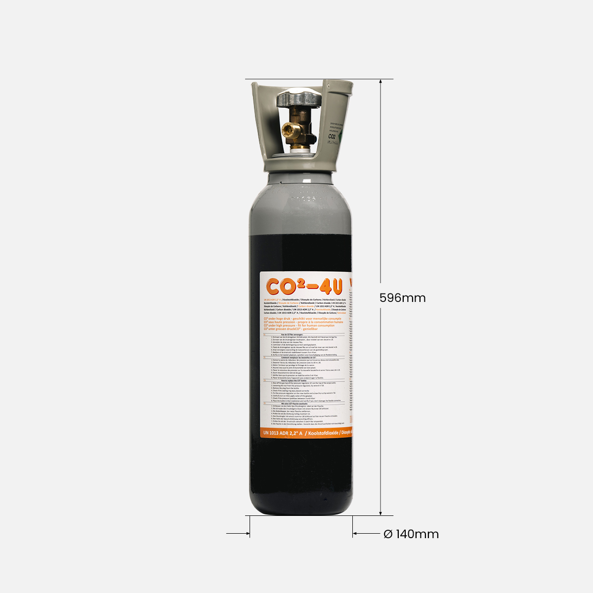 4 kg gas CO² voeding staal
