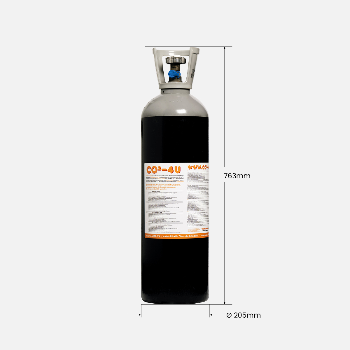10 kg gas CO² voeding aluminium